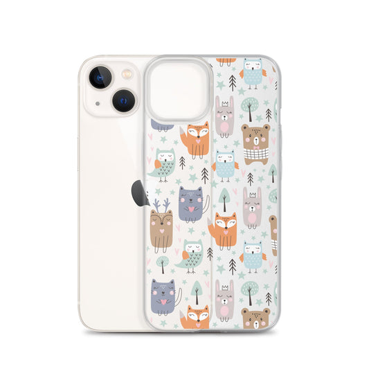 Cute Forest Animal Pattern iPhone Case