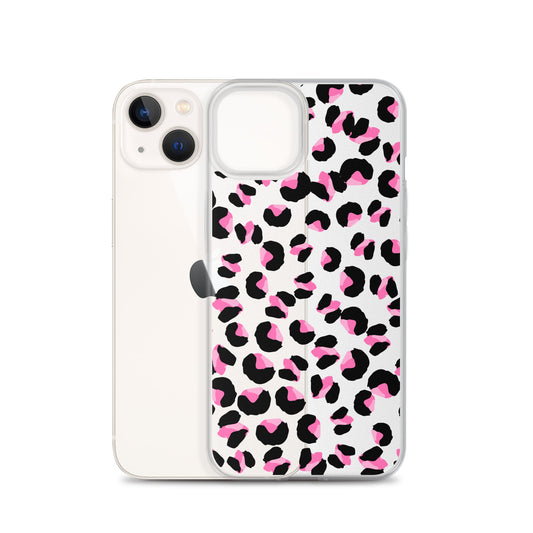 Pink and Black Animal Pattern iPhone Case