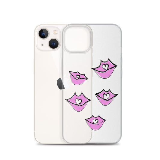 Pink Love Lips iPhone Case