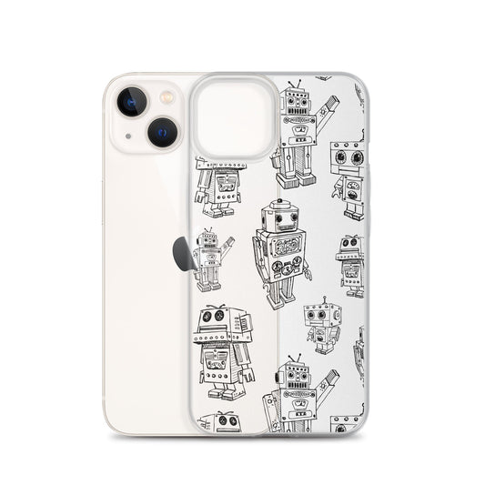 Funny Robot Pattern iPhone Case
