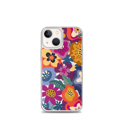 Retro Colorful Floral iPhone Case