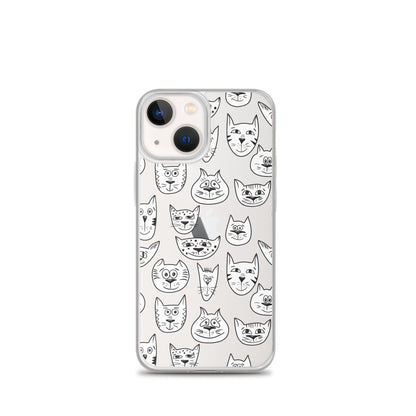 Funny Cartoon Cats Pattern iPhone Case