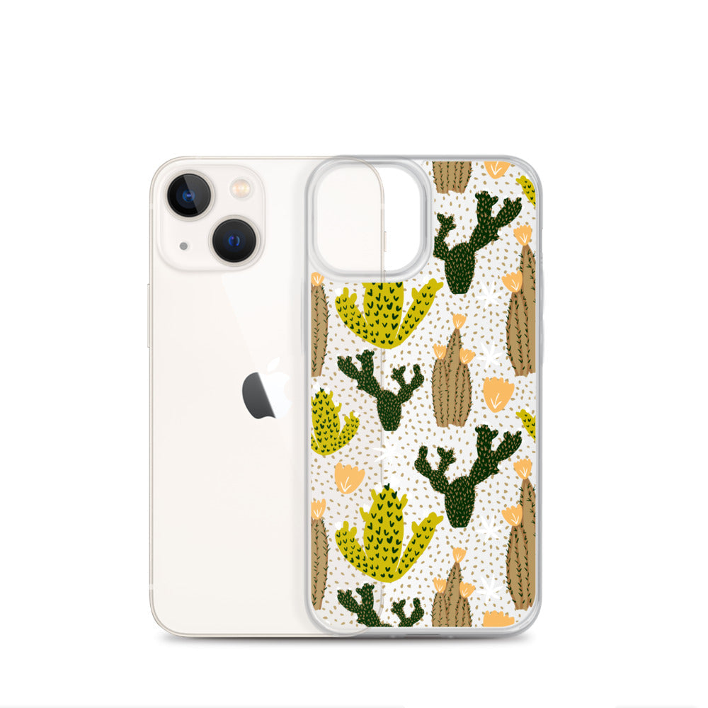 Green Cactus Clear iPhone Case