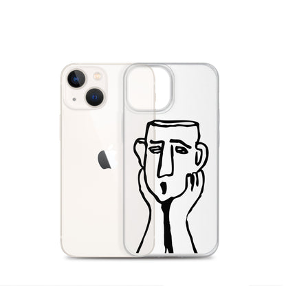 Ulala Funny Face Clear iPhone Case