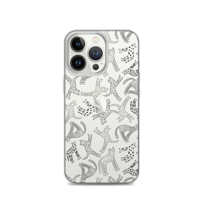 Funny Drawing Cats iPhone Case