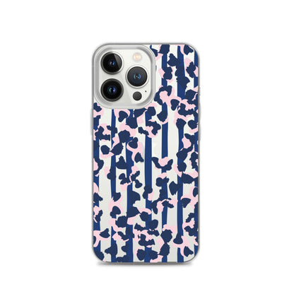 Modern Blue Cheetah iPhone Case