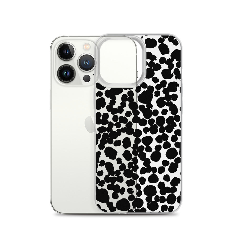 Black Abstract Clear iPhone Case
