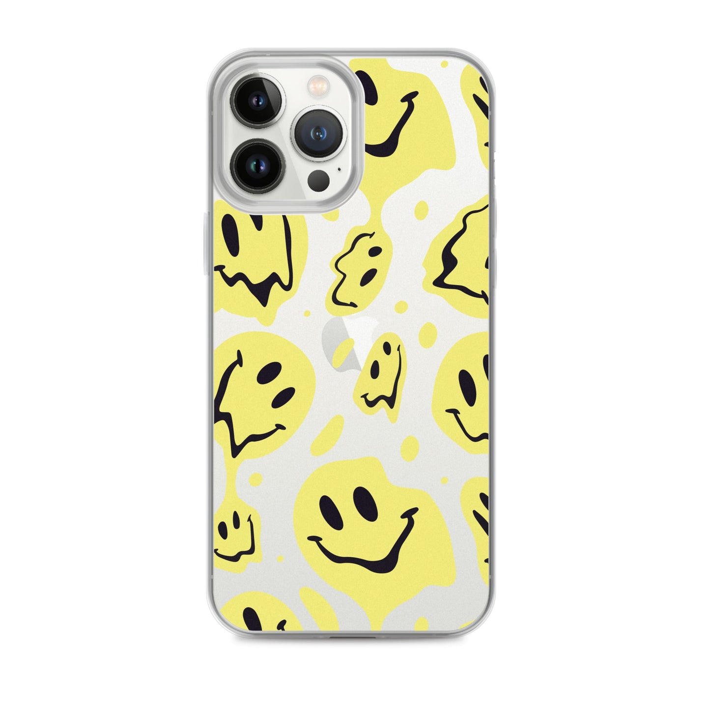 Distorted Yellow Smiling Faces iPhone Case