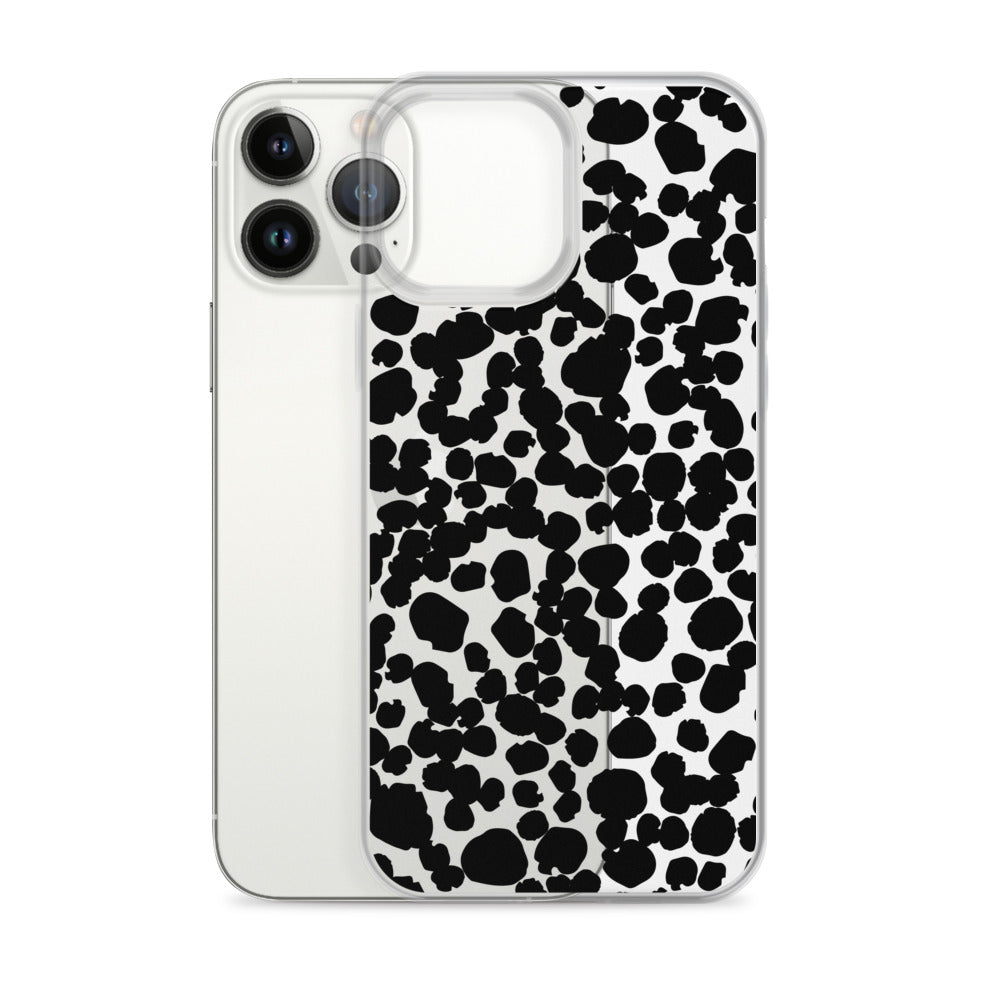 Black Abstract Clear iPhone Case