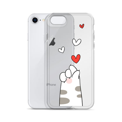Love Cat Paw iPhone Case