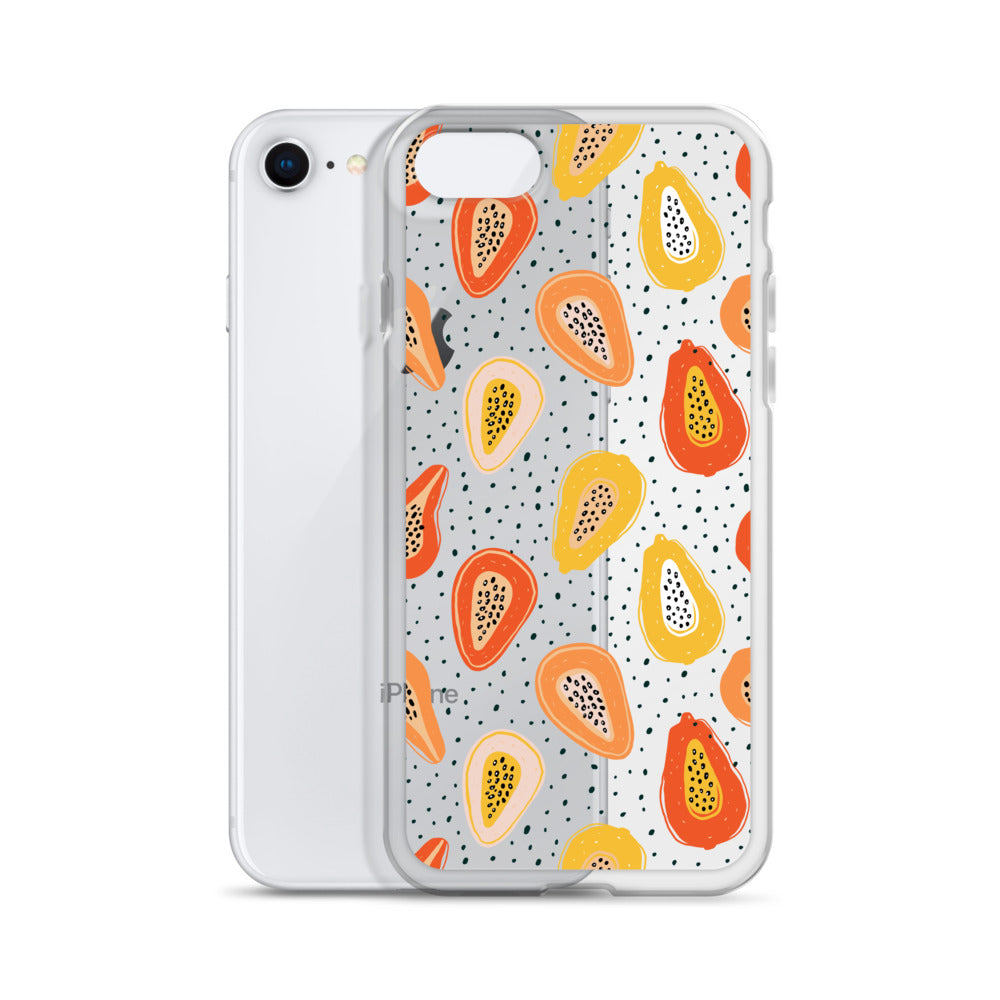 Fruit Papaya Dots iPhone Case