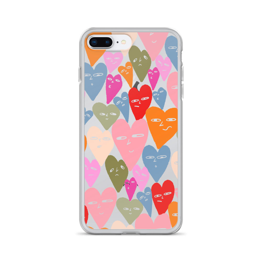 Funny Colorful Hearts iPhone Case