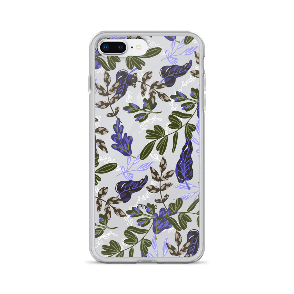 Botanical Floral Clear iPhone Case