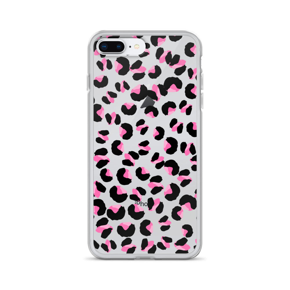 Pink and Black Animal Pattern iPhone Case