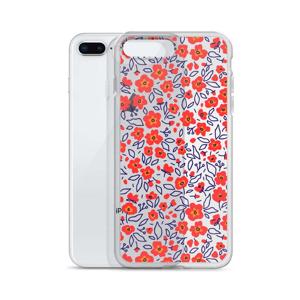 Floral Red Meadow iPhone Case