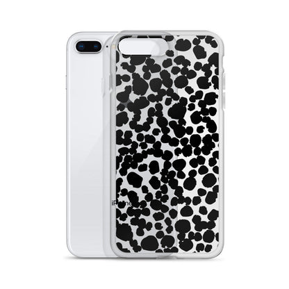 Black Abstract Clear iPhone Case