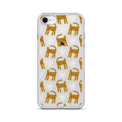 Cute Cheetah Santa iPhone Case