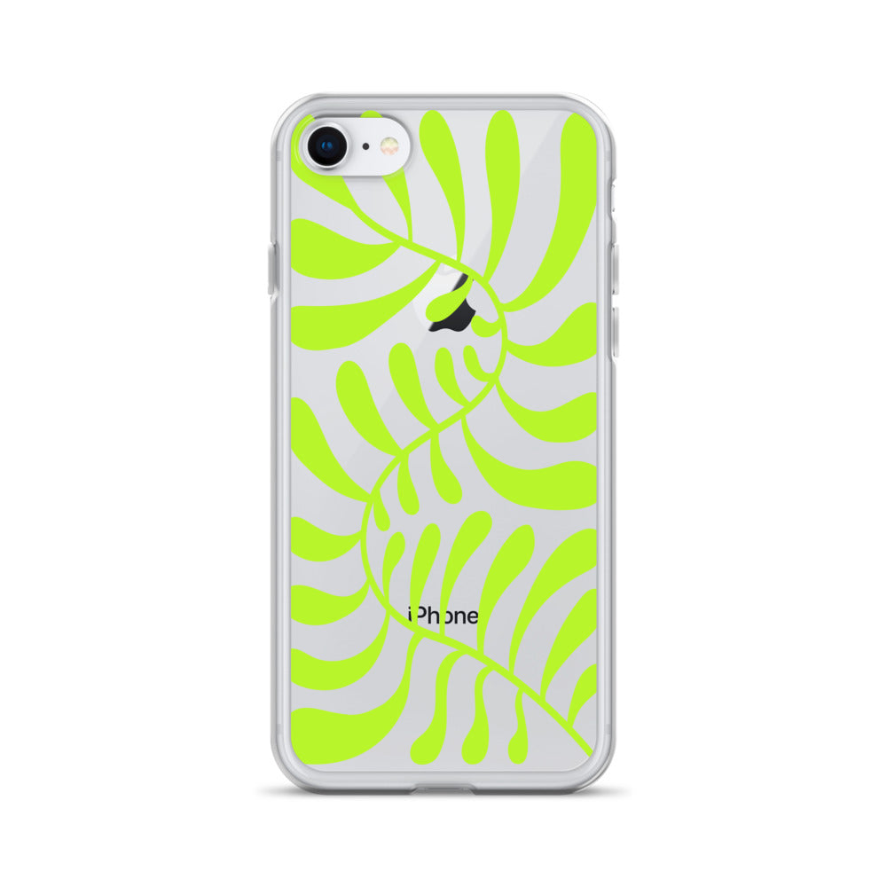 Neon Green Leaf iPhone Case