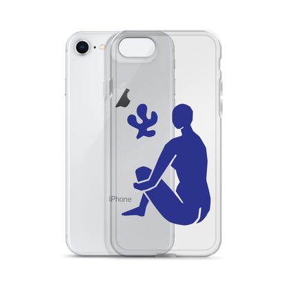 Blue Nude Woman iPhone Case