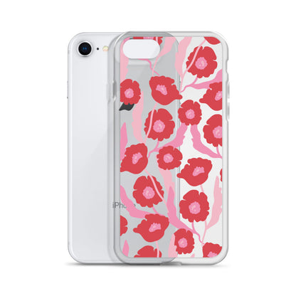 Pink Red Floral iPhone Case