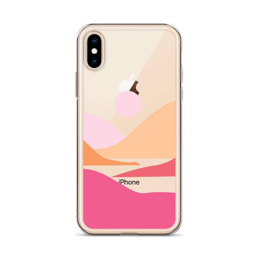 Pink Mountains Travel iPhone Case