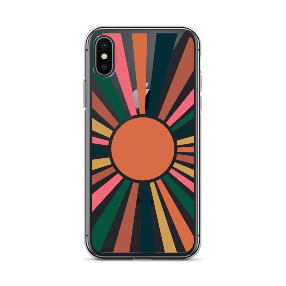 Happy Retro Sun iPhone Case