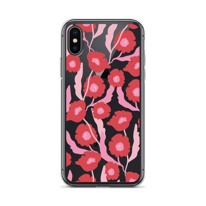 Pink Red Floral iPhone Case