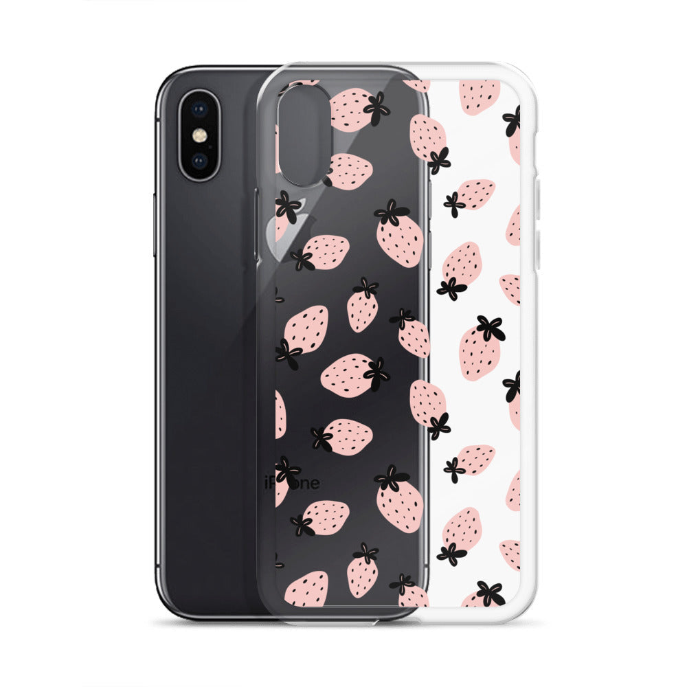 Pink Strawberries iPhone Case