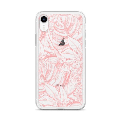 Pink Tropical Monstera iPhone Case