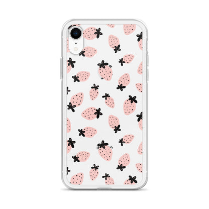 Pink Strawberries iPhone Case