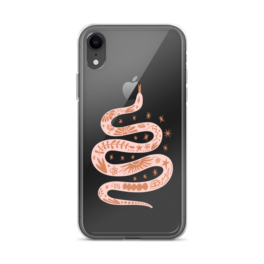 Pink Boho Snake iPhone Case
