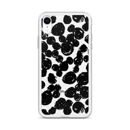 Black Abstract Brushes iPhone Case