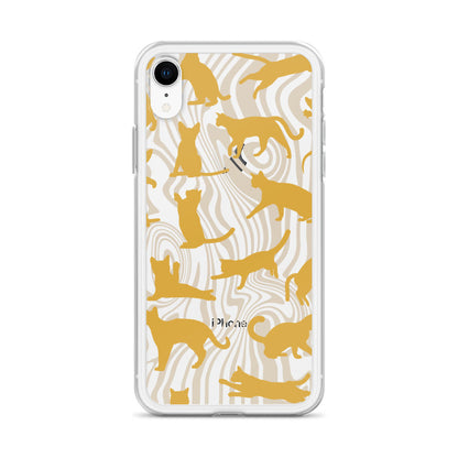 Yellow Cats iPhone Clear Case