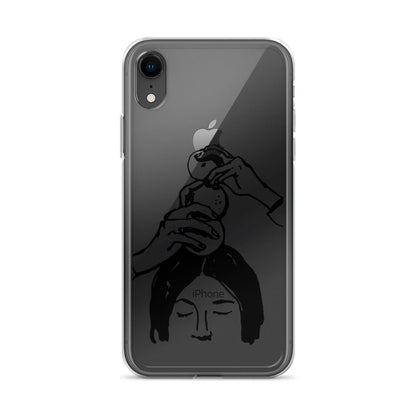 Black Ink Woman Eclectic iPhone Case