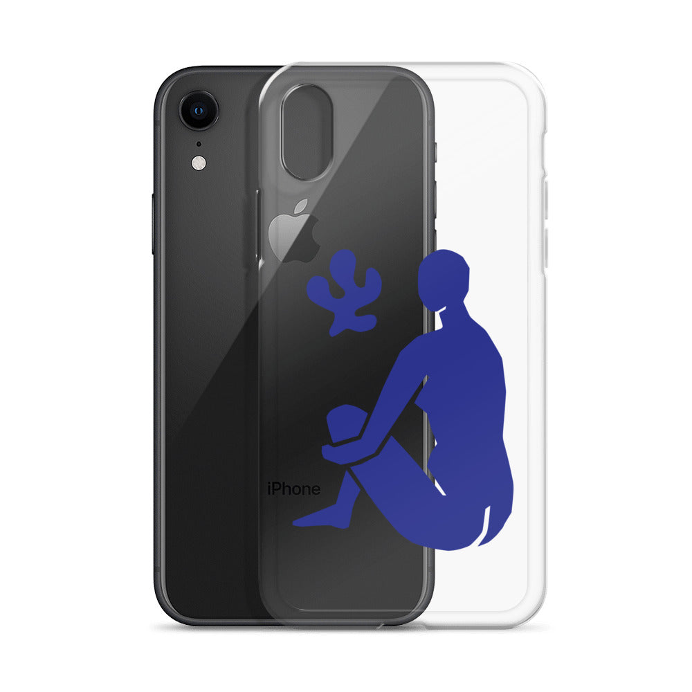 Blue Nude Woman iPhone Case