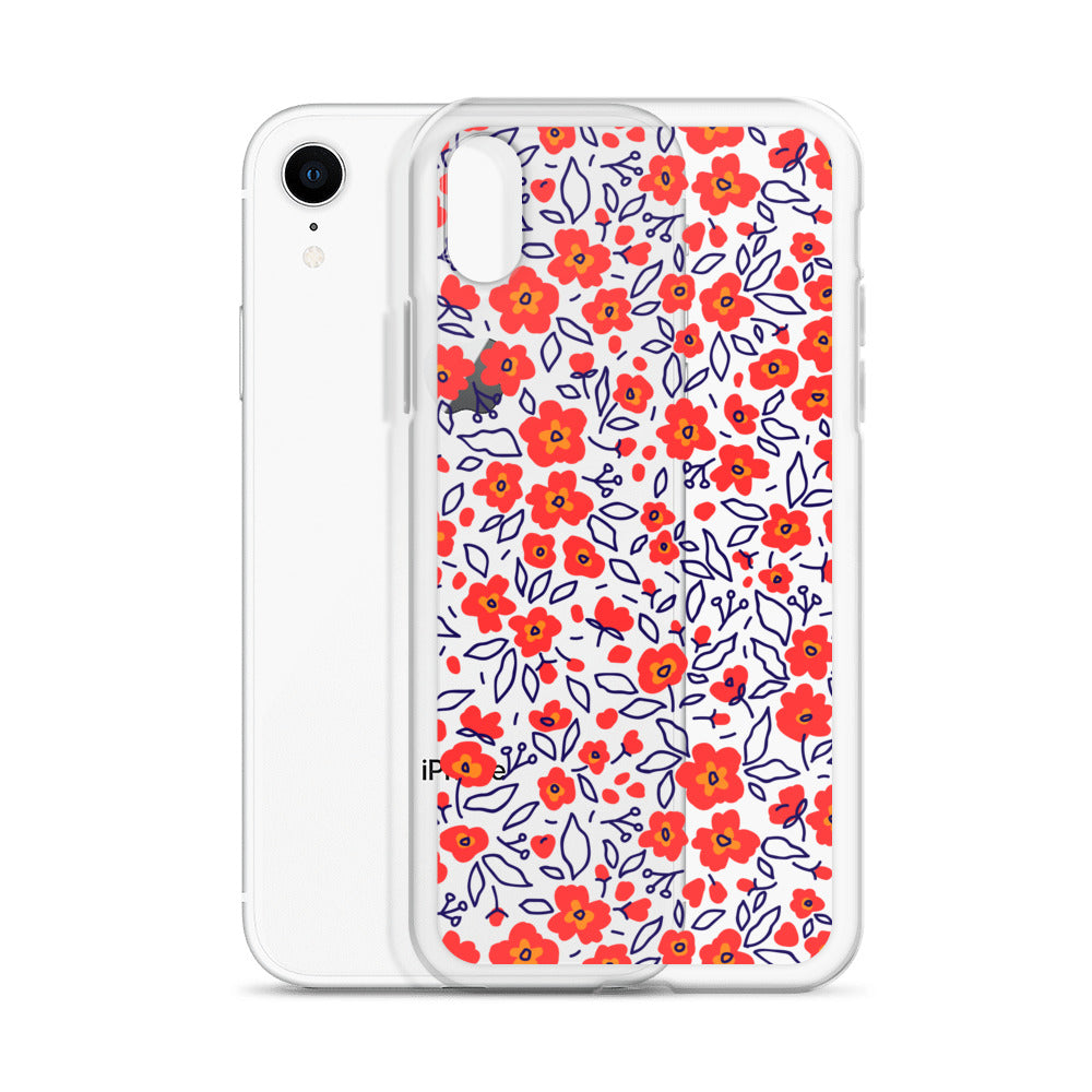 Floral Red Meadow iPhone Case