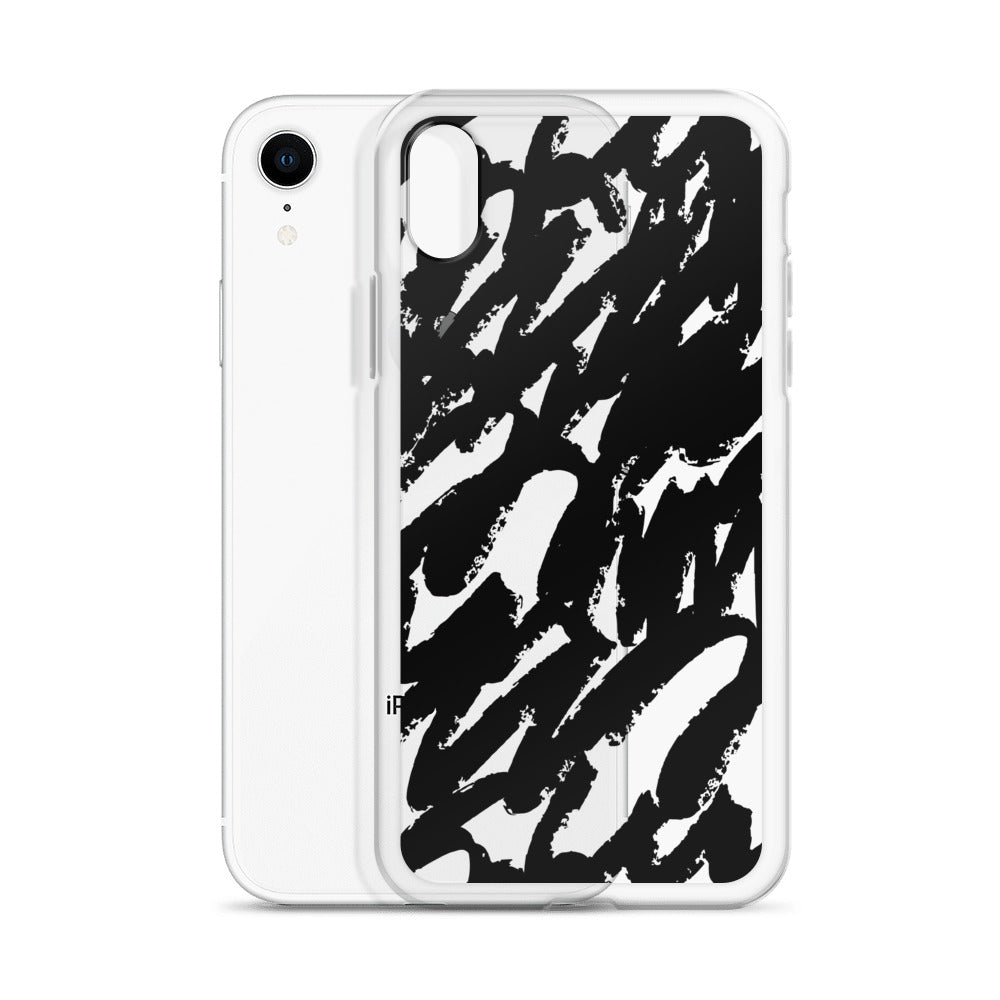 Black Abstract Ink iPhone Case