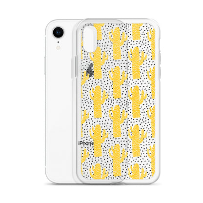 Pop Art Yellow Cactus iPhone Case