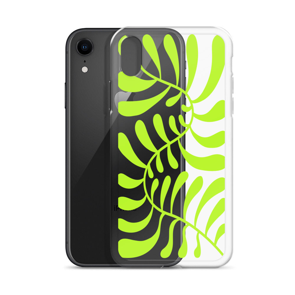 Neon Green Leaf iPhone Case