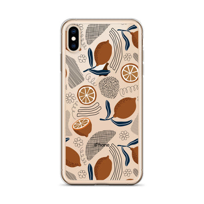 Boho Rustic Lemon Pattern iPhone Case