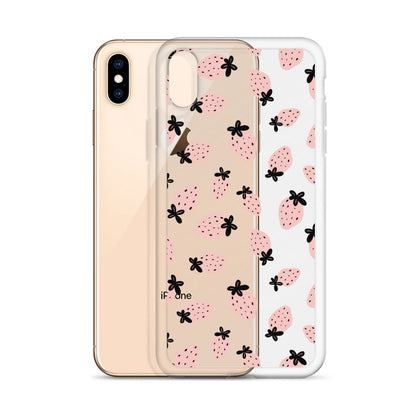 Pink Strawberries iPhone Case