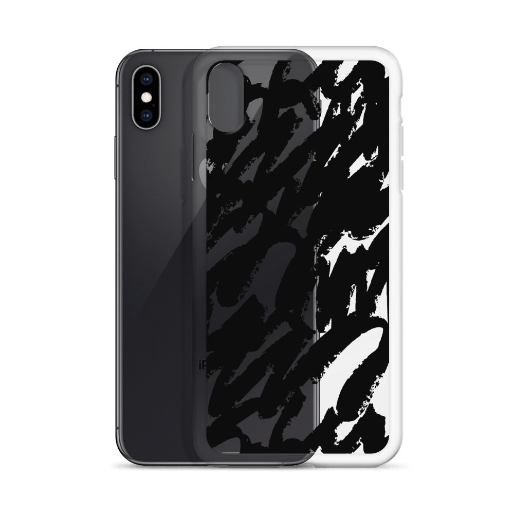 Black Abstract Ink iPhone Case