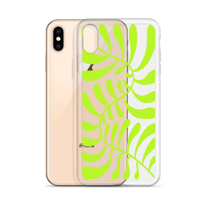 Neon Green Leaf iPhone Case