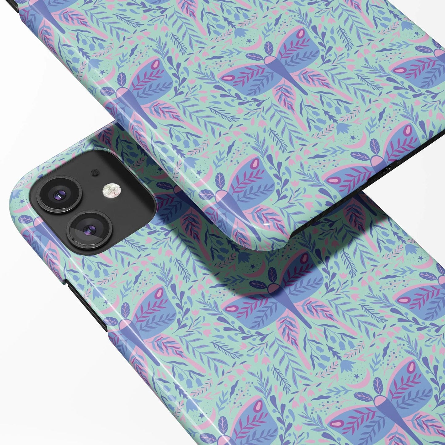 iPhone Cases with folk moth print
