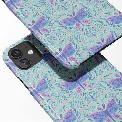 iPhone Cases with folk moth print