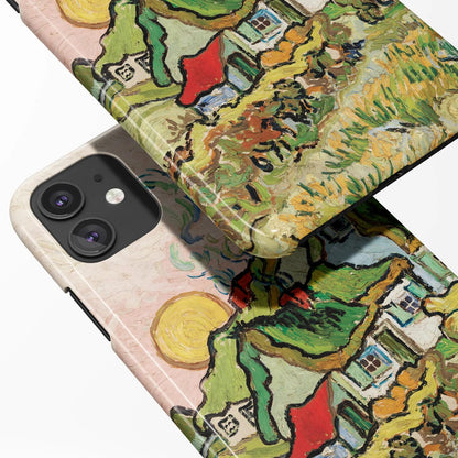 Houses and Figure by Vincent Van Gogh - iPhone Case