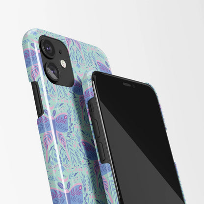 iPhone Cases with folk moth print