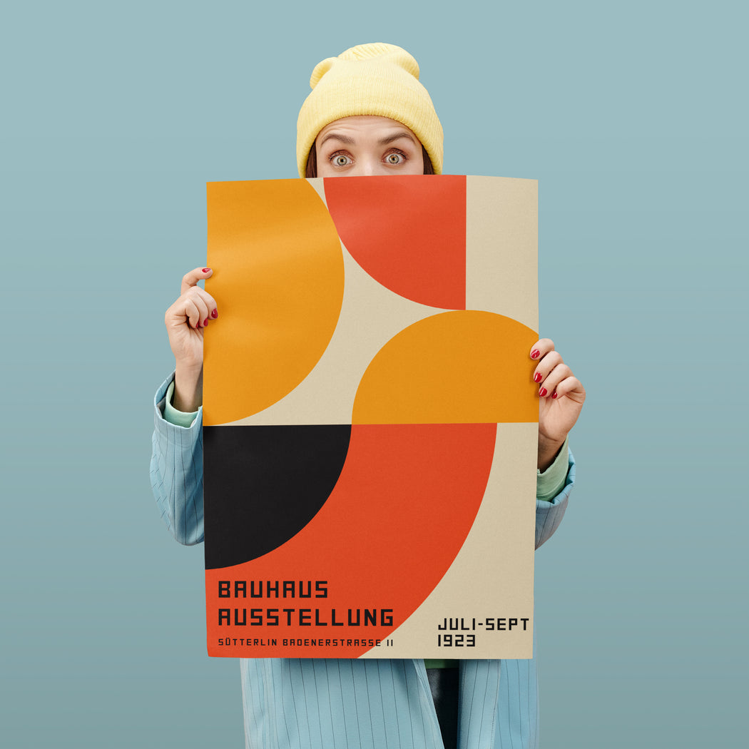 Bauhaus Posters with abstract shapes