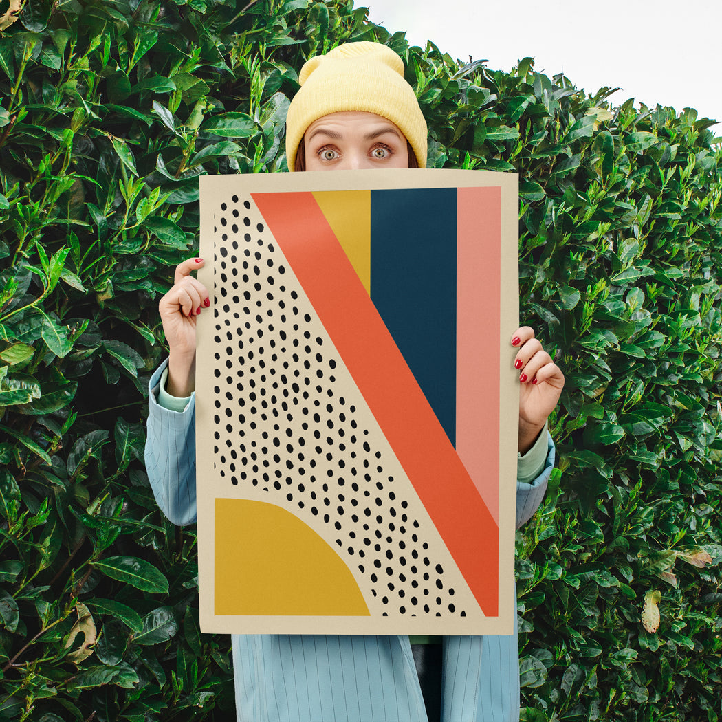 Pastel Colors MCM Abstract Poster