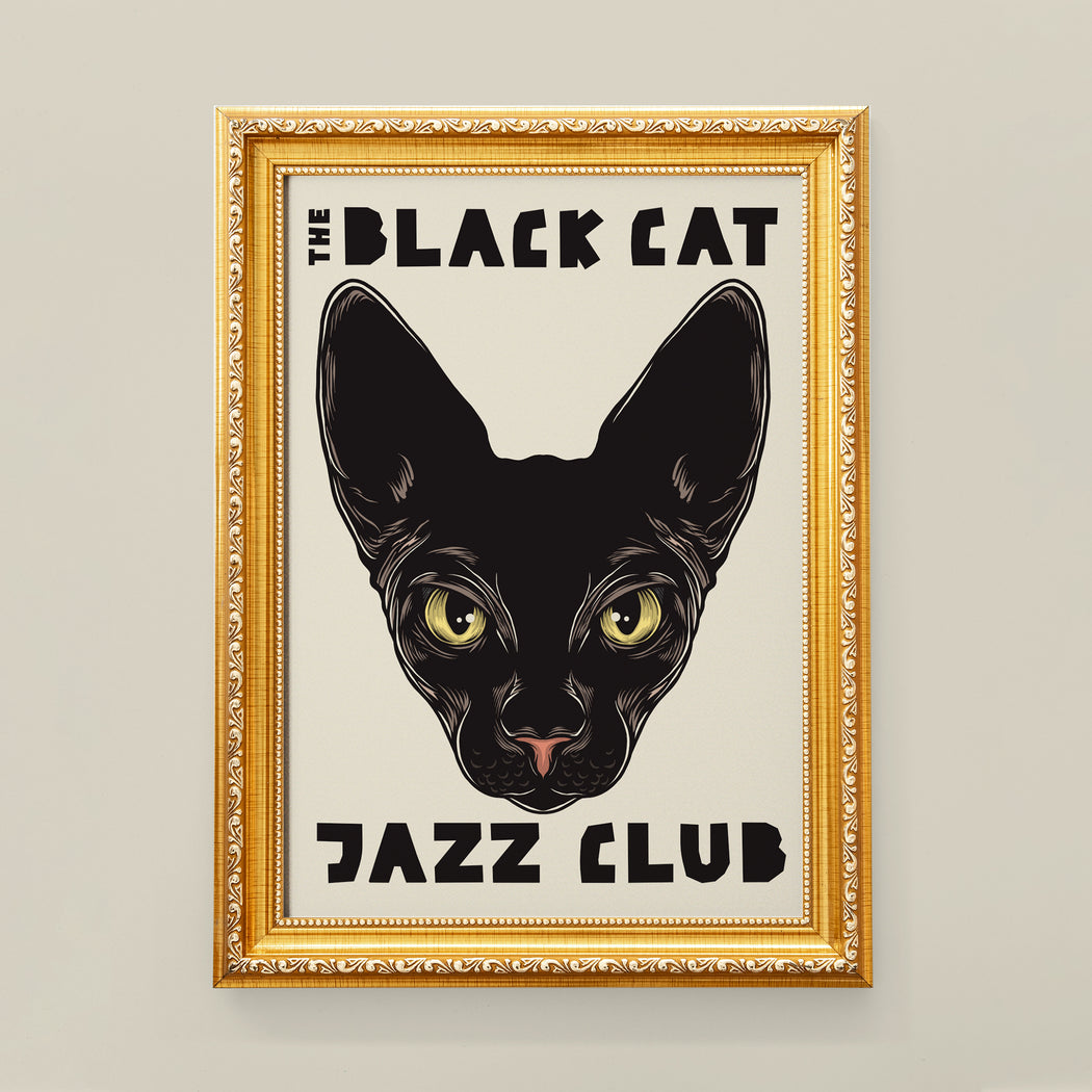 Vintage Jazz Poster - The Black Cat